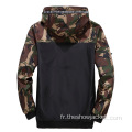 Vente chaude Hommes Camo Patchwork Coupe-Vent Veste Personnalisée